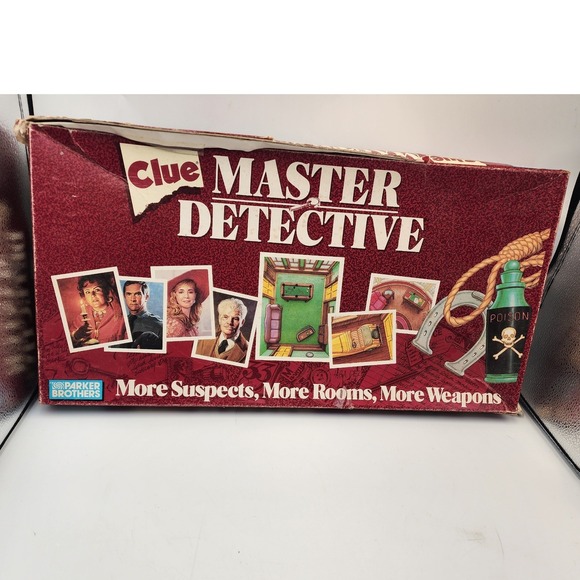 Parker Brothers Other - Vintage Clue Master Detective Board Game 1988 Parker Brothers Expanded Edition